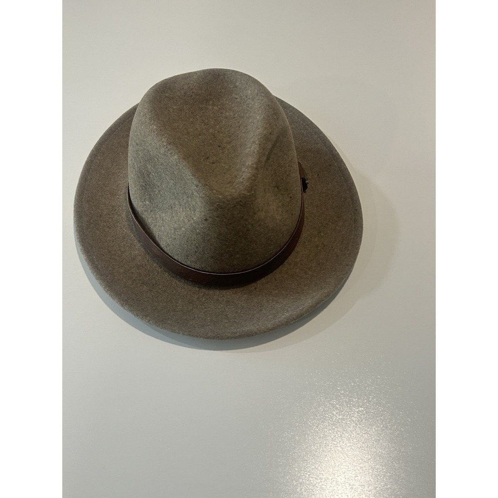 Orvis Crushable Packable Water Repellent Wool Felt Fedora Hat Large Made USA - Picture 2 of 9